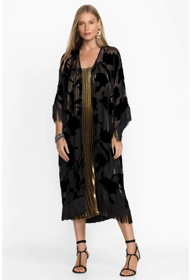 Women Queen Silk Kimono Black Johnny Was Kimonos