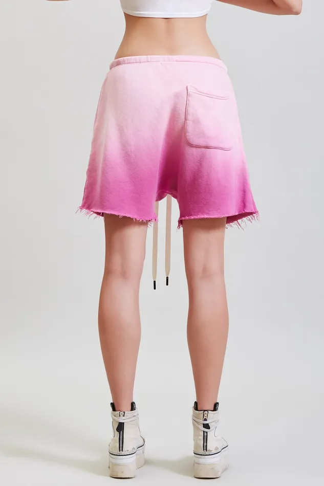 Women R13 Drop Sweatshort 8211 Faded Pink Pants and Skirts