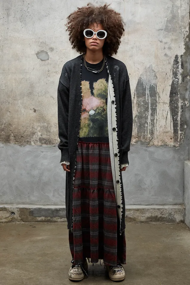 Women Reversible Long Cardigan Sweaters R13