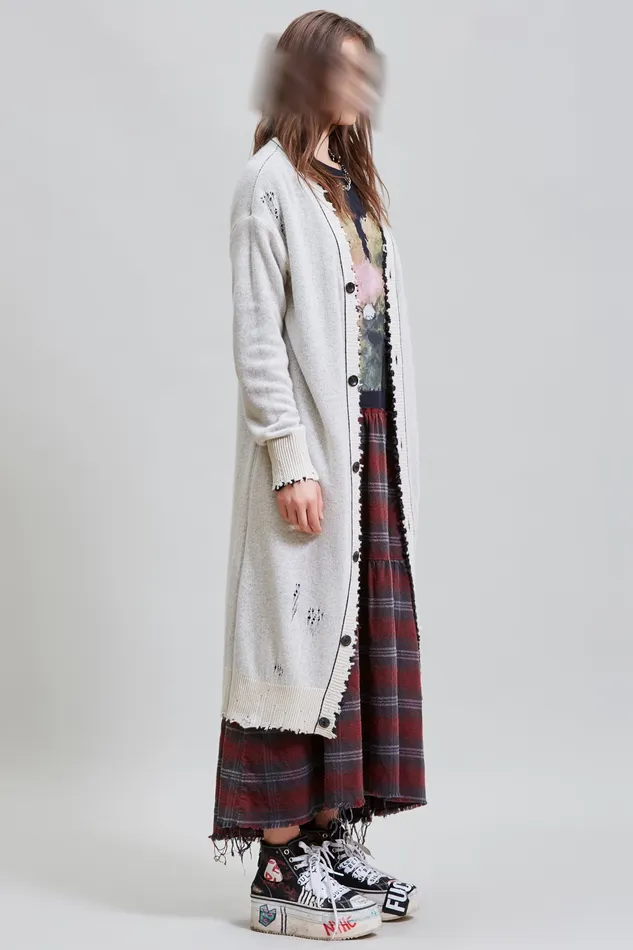 Women Reversible Long Cardigan Sweaters R13