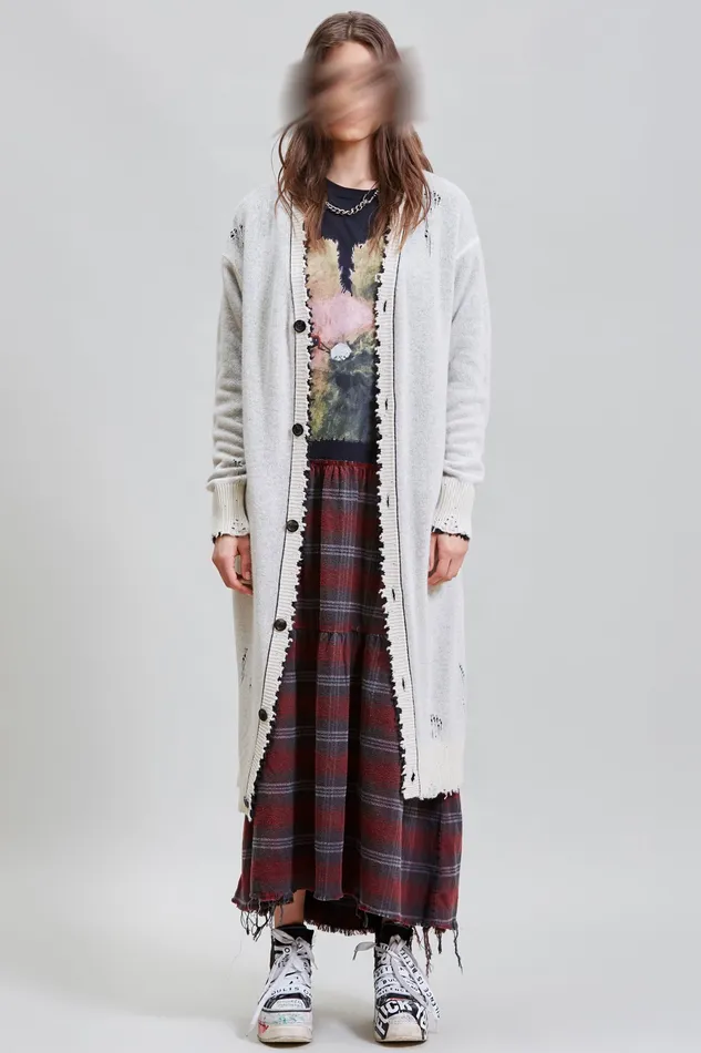 Women Reversible Long Cardigan Sweaters R13