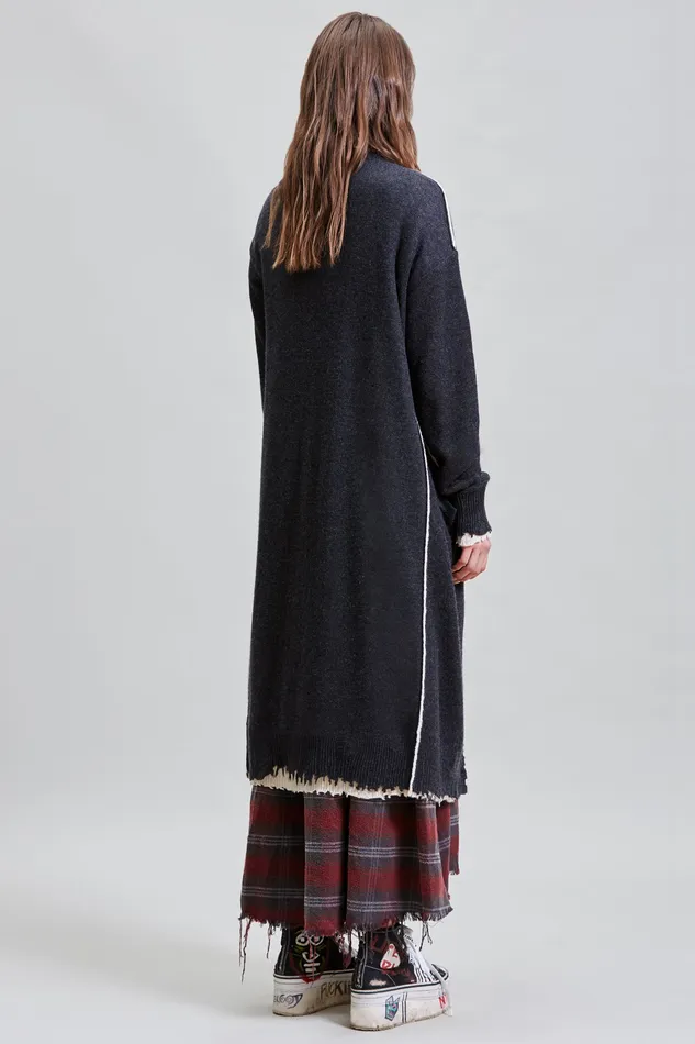 Women Reversible Long Cardigan Sweaters R13