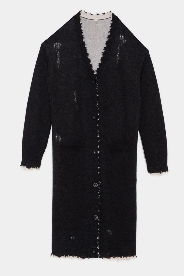 Women Reversible Long Cardigan Sweaters R13