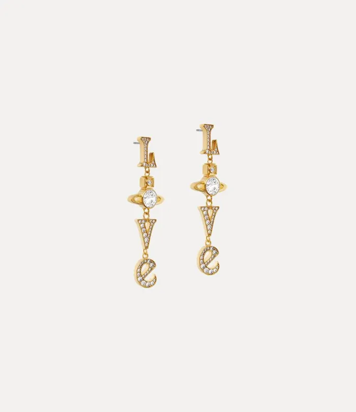 Women Roderica Long Earrings Goldwhitecz Vivienne Westwood Classic Styles Women Roderica Long Earrings Goldwhitecz Vivienne Westwood Classic Styles