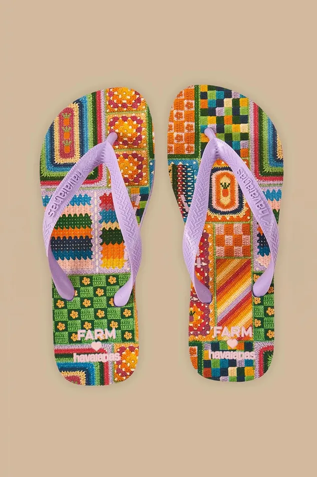 Women Sandals Farm Rio Mixed Crochet Havaianas Sandals