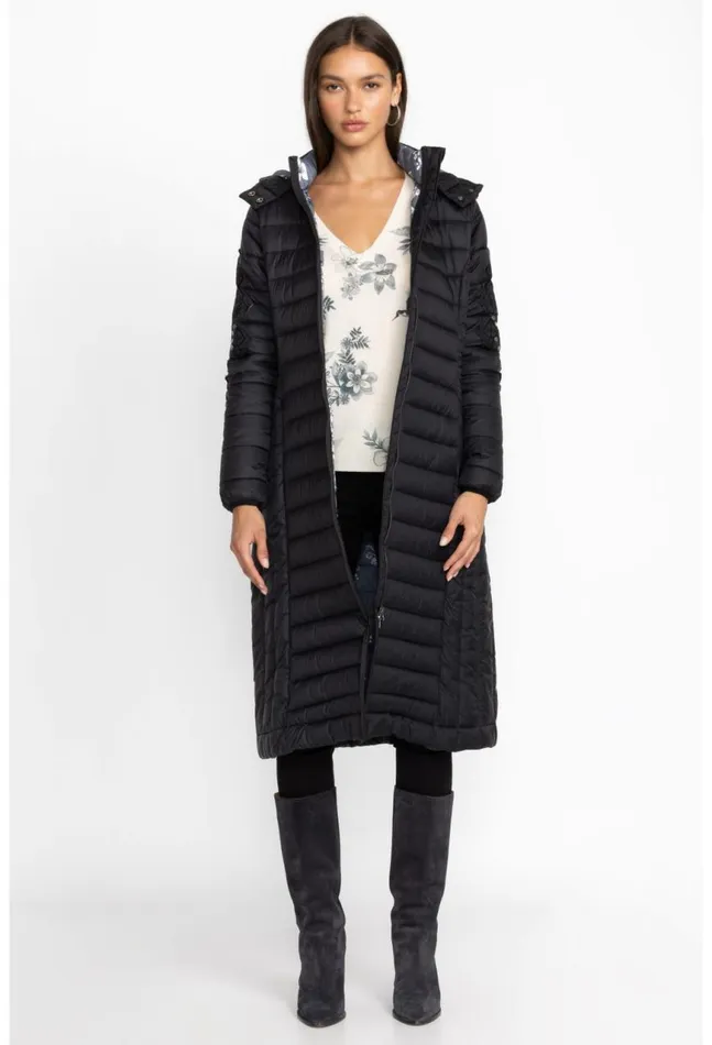 Women Sano Ski Puffer Coat Black Johnny Was Outerwear