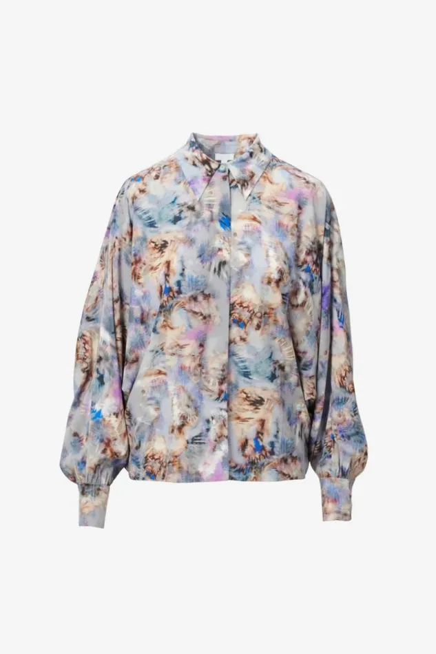 Women Shirts and Blouses Lala Berlin Blouse Buccia 8211 Viscose Mix 8211 Spiral Shibori Women Shirts and Blouses Lala Berlin Blouse Buccia 8211 Viscose Mix 8211 Spiral Shibori
