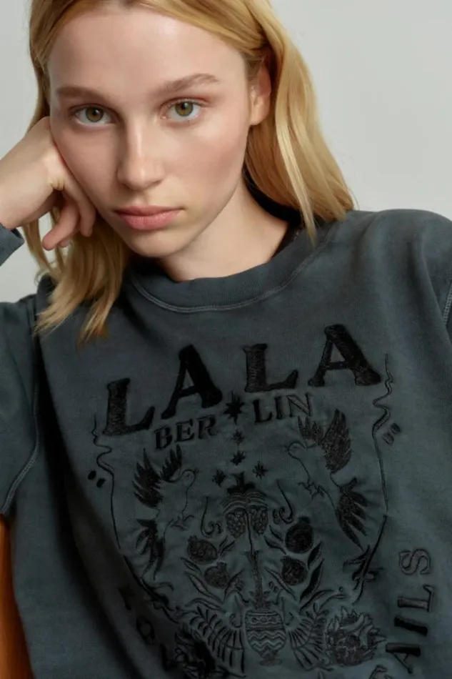 Women Shirts and Blouses Lala Berlin Sweatshirt Ipali Cotton Love Never Fails Black Women Shirts and Blouses Lala Berlin Sweatshirt Ipali Cotton Love Never Fails Black