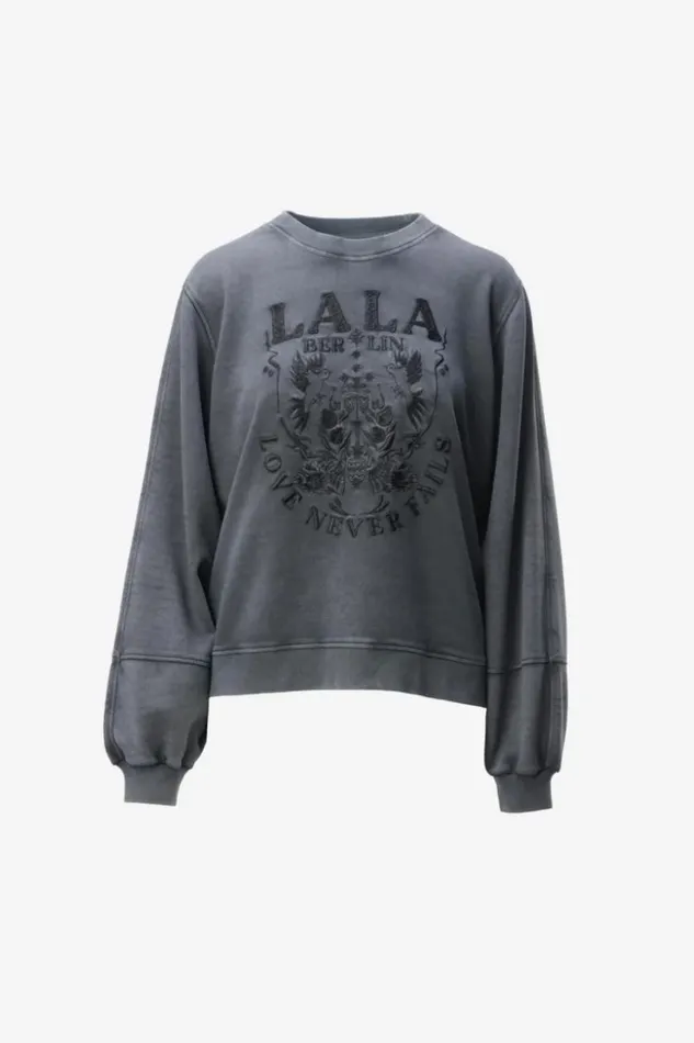 Women Shirts and Blouses Lala Berlin Sweatshirt Ipali Cotton Love Never Fails Black Women Shirts and Blouses Lala Berlin Sweatshirt Ipali Cotton Love Never Fails Black