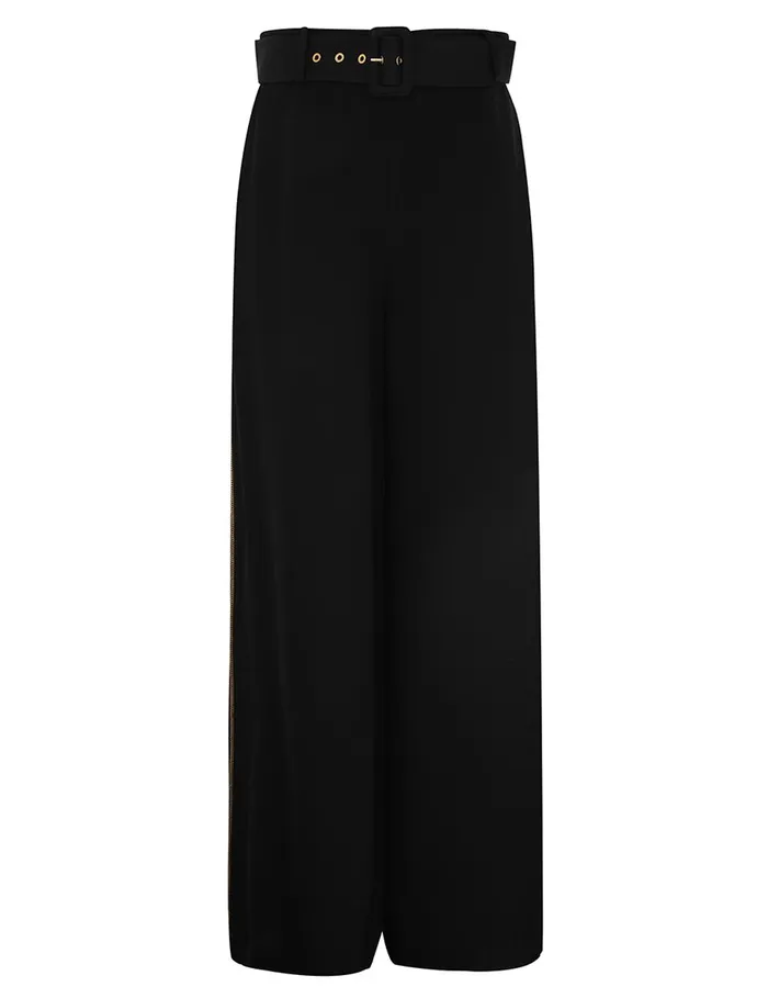 Women Shorts and Pants Zimmermann Belted Chain Pant Black