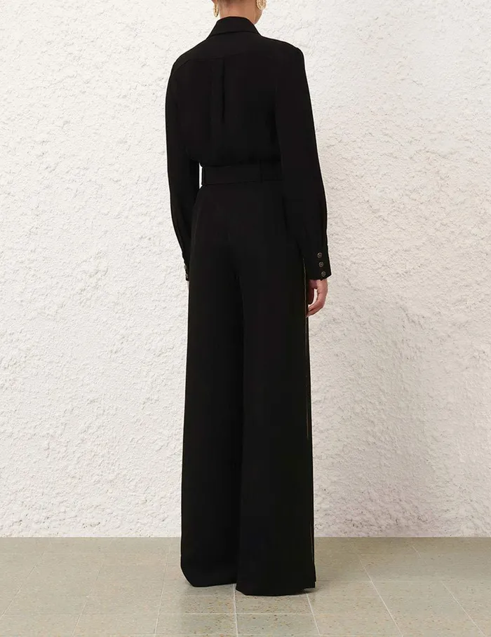 Women Shorts and Pants Zimmermann Belted Chain Pant Black