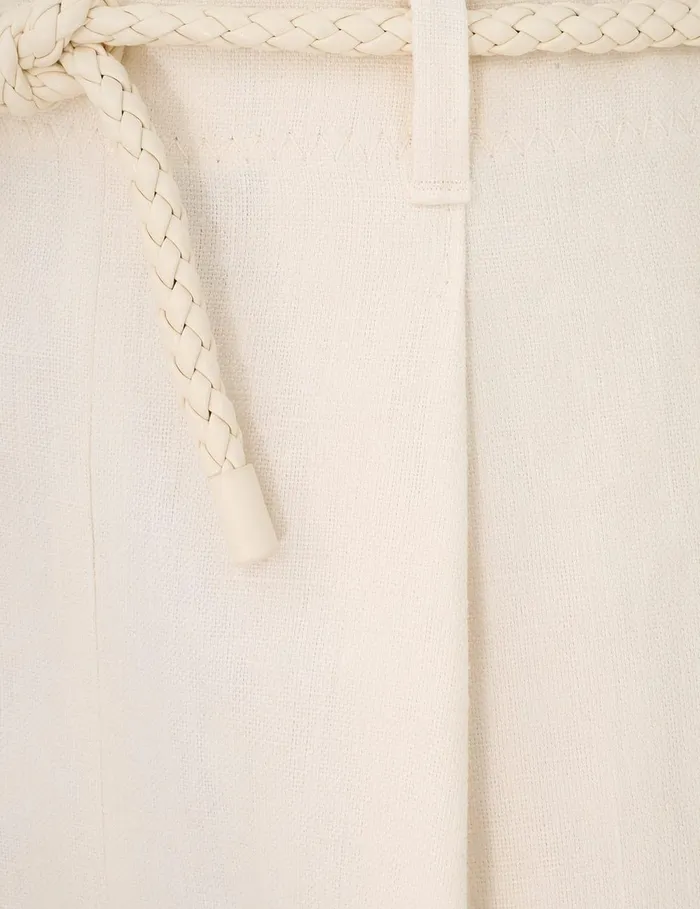 Women Shorts and Pants Zimmermann Crush Linen Tuck Short Cream