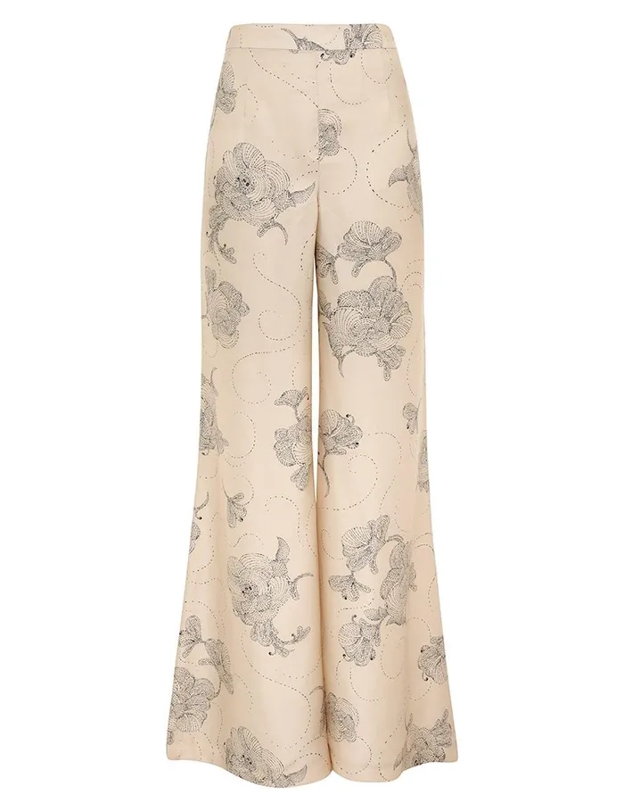 Women Shorts and Pants Zimmermann Eden Flare Pant Tea Sketch