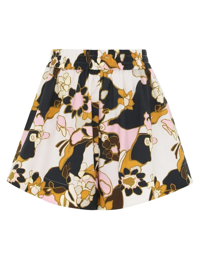 Women Shorts and Pants Zimmermann Maxine Relaxed Short Yellow Kaleidoscope Floral