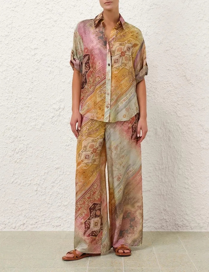 Women Shorts and Pants Zimmermann Tallow Relaxed Pant Ombre Multi