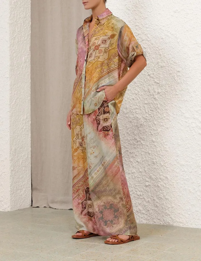 Women Shorts and Pants Zimmermann Tallow Relaxed Pant Ombre Multi