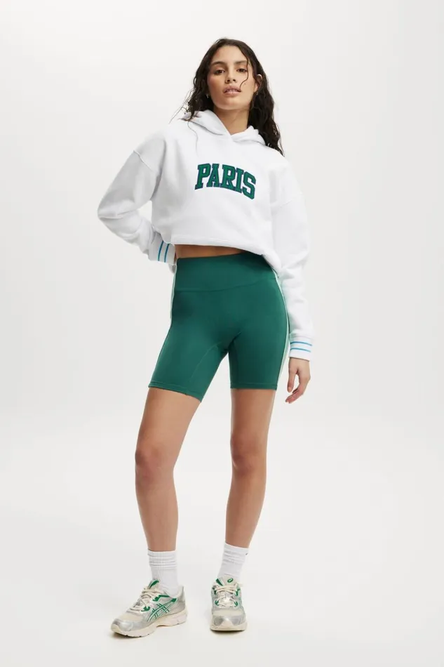 Women Shorts Cotton On Ultra Soft Track Bike Short Sporty Green Malachite Green