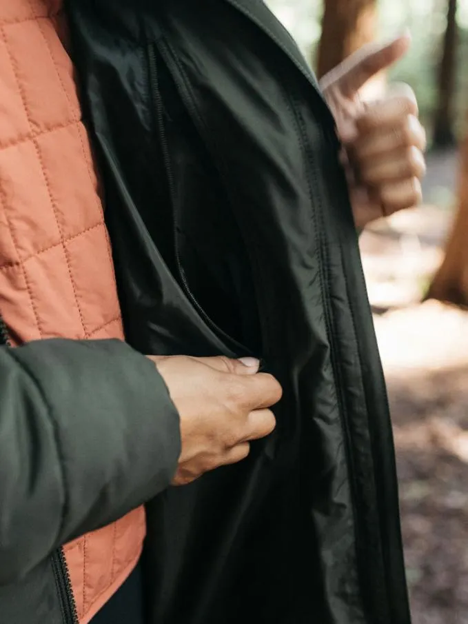 Women Sidus Insulated Jacket Darkest Olive Finisterre Jackets Coats and Gilets