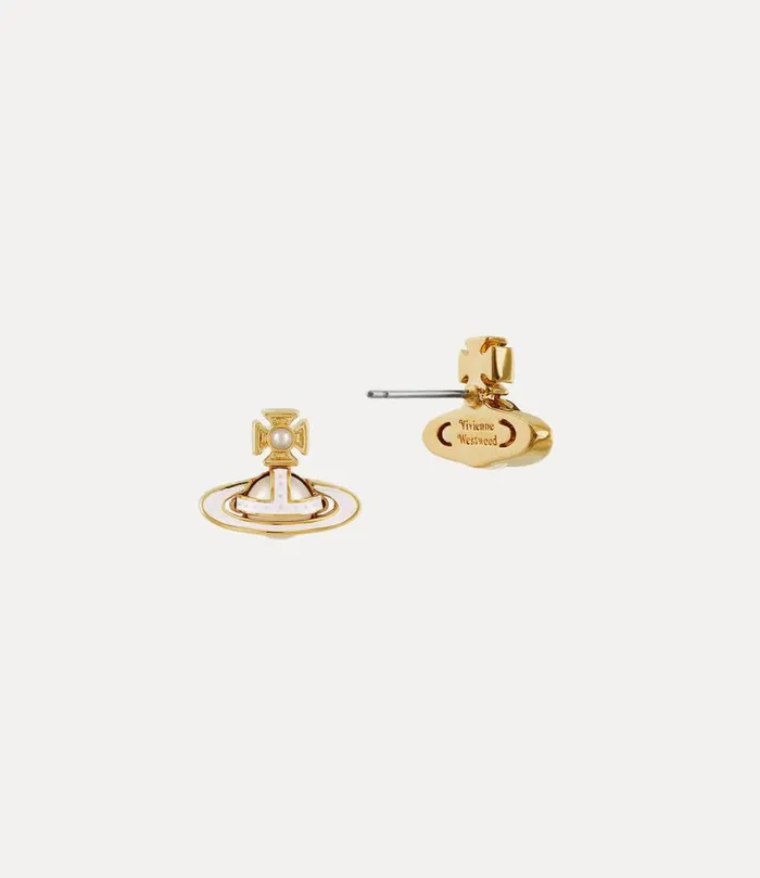 Women Simonetta Bas Relief Earrings Goldcreamrosepearllightlavenderenamel Vivienne Westwood Earrings Women Simonetta Bas Relief Earrings Goldcreamrosepearllightlavenderenamel Vivienne Westwood Earrings