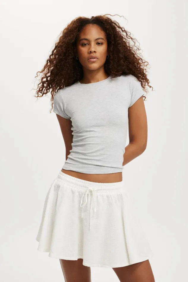 Women Skirts Cotton On Haven Circle Mini Skirt White Texture