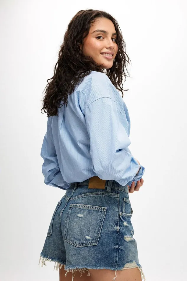 Women Skirts Cotton On Original Cut Off Denim Short Blue Dusk Rip