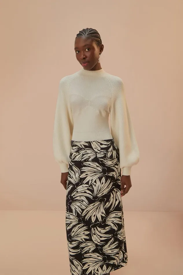 Women Skirts Farm Rio Black Bossa Banana Low Waisted Maxi Skirt