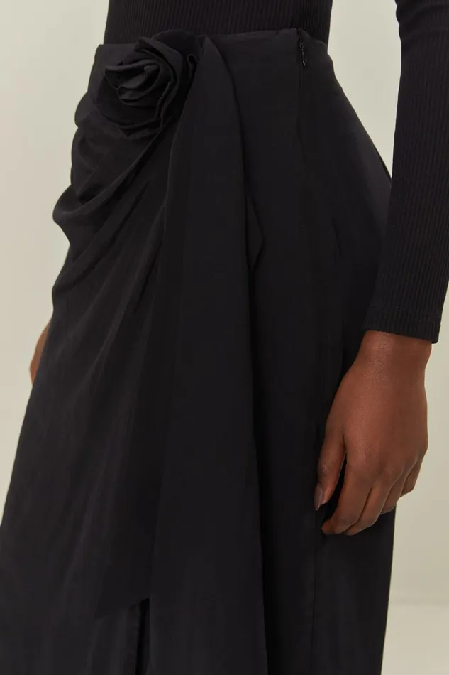 Women Skirts Farm Rio Black Midi Skirt