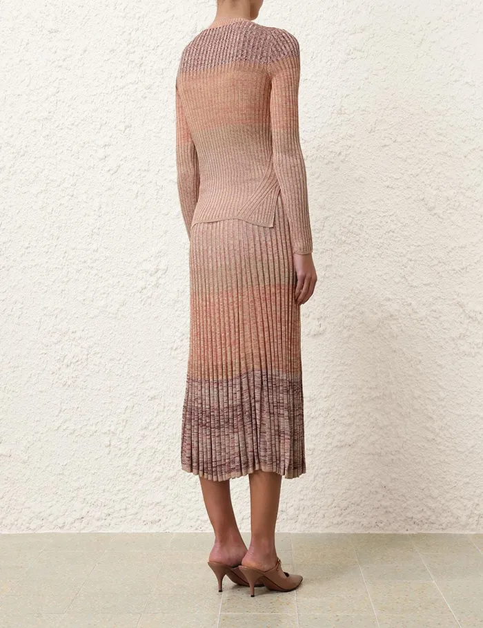 Women Skirts Zimmermann Illustration Mouline Skirt Pink Multi