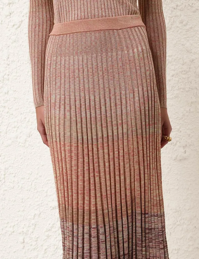 Women Skirts Zimmermann Illustration Mouline Skirt Pink Multi
