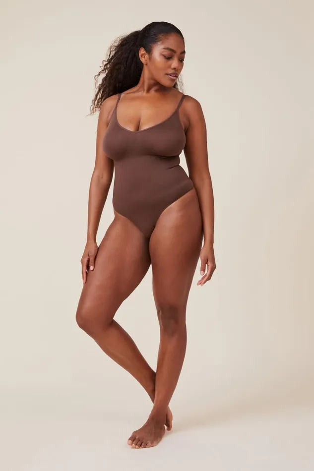 Women Solutions Cotton On Seamless Shapewear Smooth Bodysuit Espresso Women Solutions Cotton On Seamless Shapewear Smooth Bodysuit Espresso