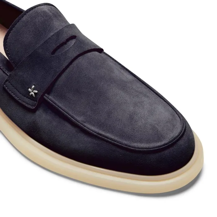 Women Suede Loafer Navy Blue Fratelli Rossetti Loafers Women Suede Loafer Navy Blue Fratelli Rossetti Loafers