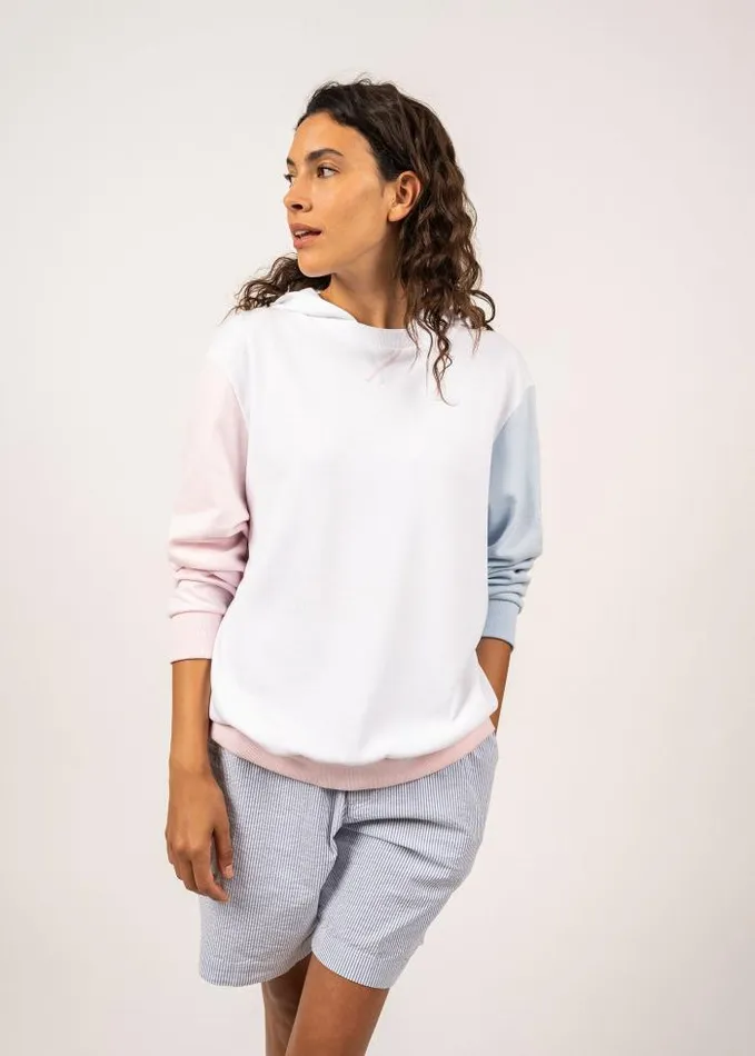 Women Summer Collection Saint James PAULINE White Pale Pink Light Blue