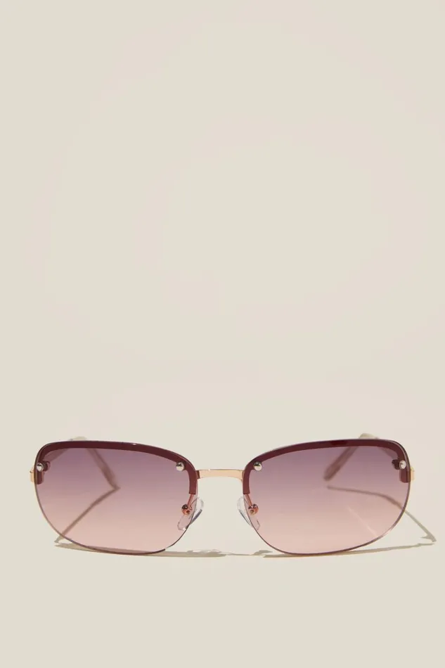 Women Sunglasses Cotton On Jay Rimless Sunglasses Goldberry