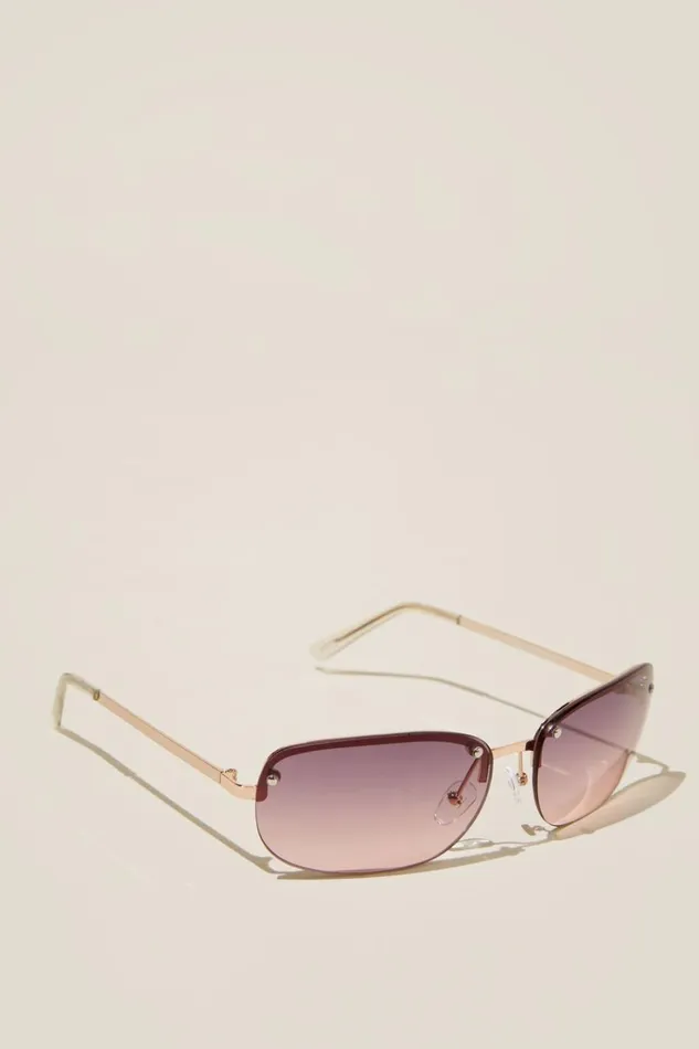 Women Sunglasses Cotton On Jay Rimless Sunglasses Goldberry