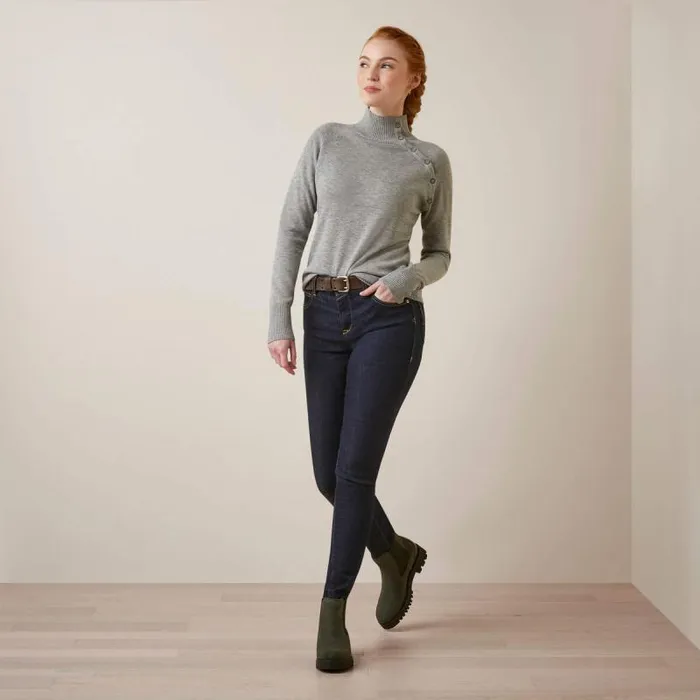 Women Sweaters and Cardigans Ariat Half Moon Bay Sweater Heather Grey