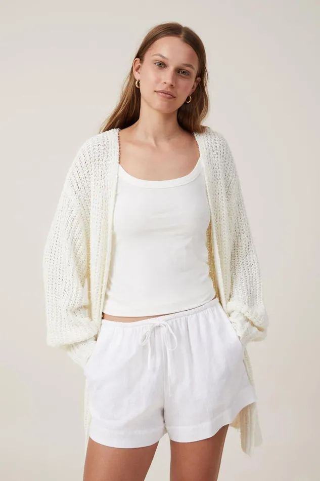 Women Sweaters and Cardigans Cotton On Longline Cardigan Ecru