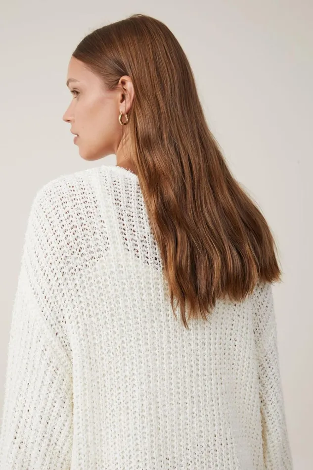 Women Sweaters and Cardigans Cotton On Longline Cardigan Ecru