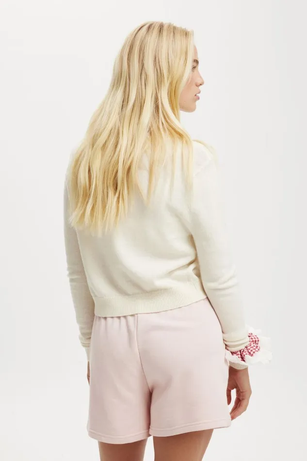 Women Sweats and Hoodies Cotton On Classic Fleece Short Soft Pink
