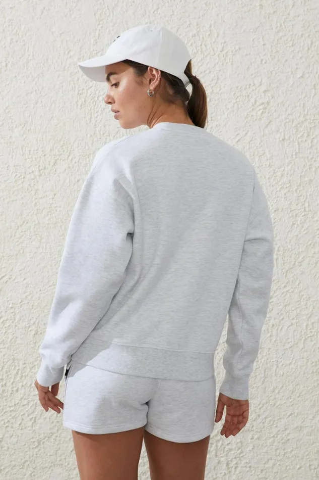 Women Sweats and Hoodies Cotton On Plush Essential Crew Jumper Core Cloudy Grey Marle Women Sweats and Hoodies Cotton On Plush Essential Crew Jumper Core Cloudy Grey Marle
