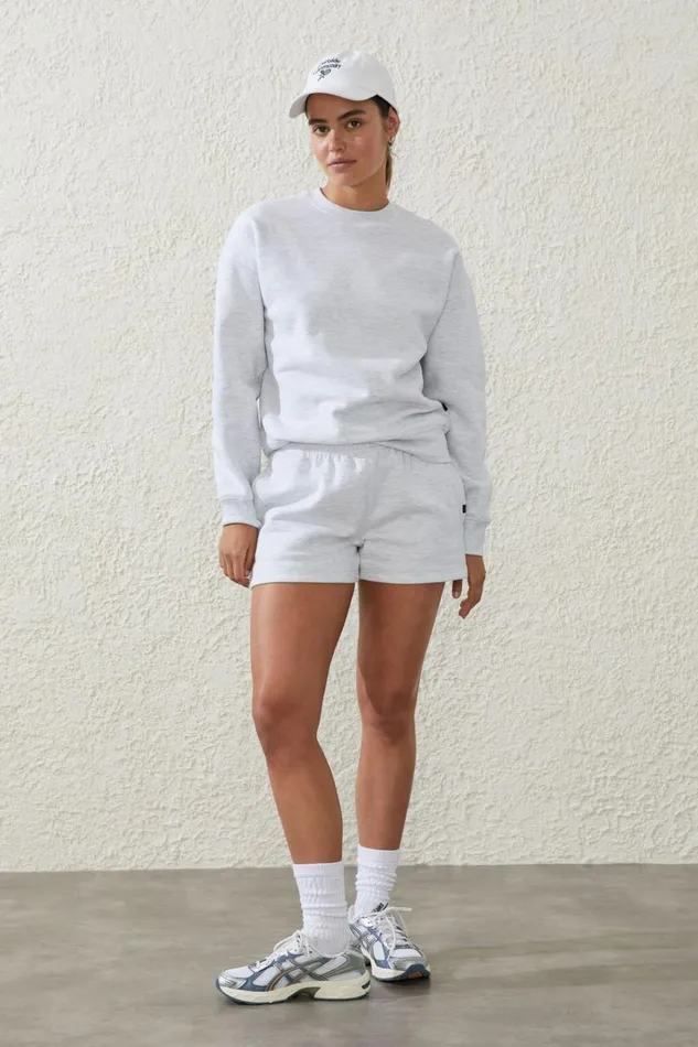 Women Sweats and Hoodies Cotton On Plush Essential Crew Jumper Core Cloudy Grey Marle Women Sweats and Hoodies Cotton On Plush Essential Crew Jumper Core Cloudy Grey Marle