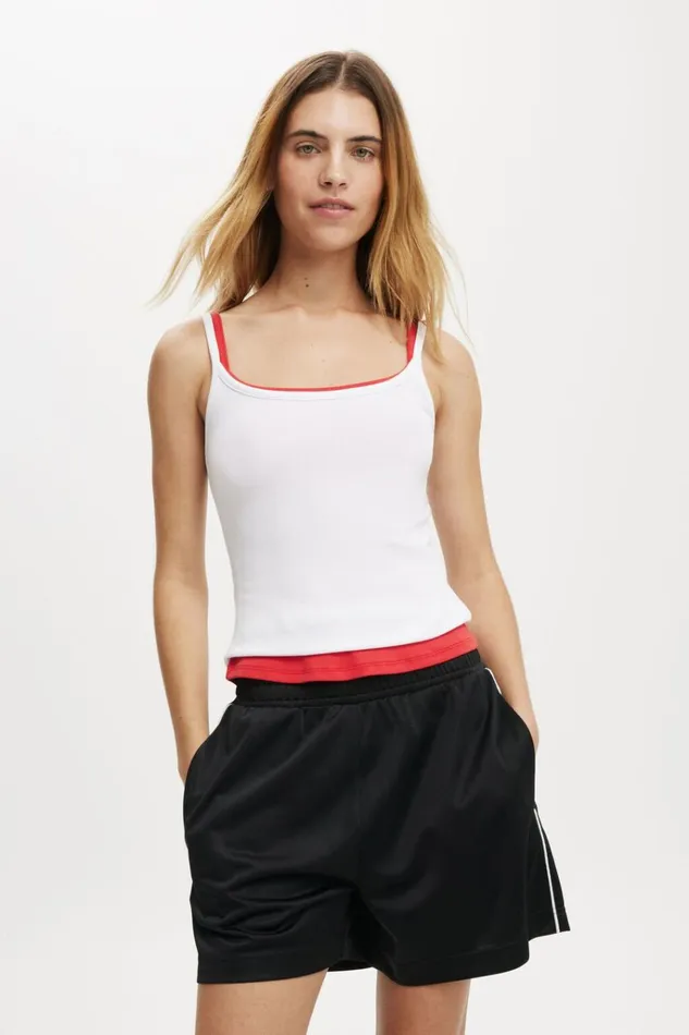 Women Sweats and Hoodies Cotton On Retro Sporty Long Short Black