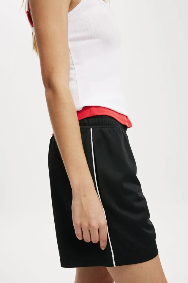 Women Sweats and Hoodies Cotton On Retro Sporty Long Short Black