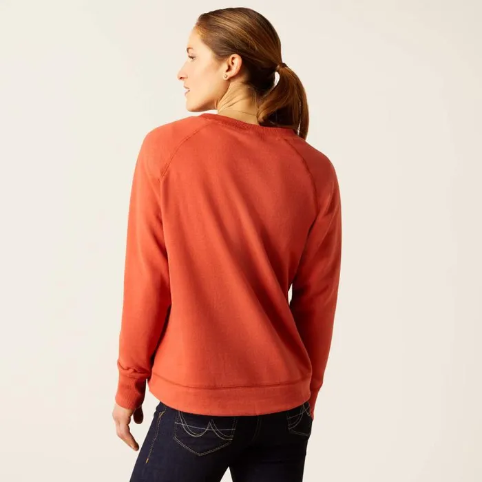 Women Sweatshirts and Hoodies Ariat Benicia Sweatshirt Burnt Brick Women Sweatshirts and Hoodies Ariat Benicia Sweatshirt Burnt Brick