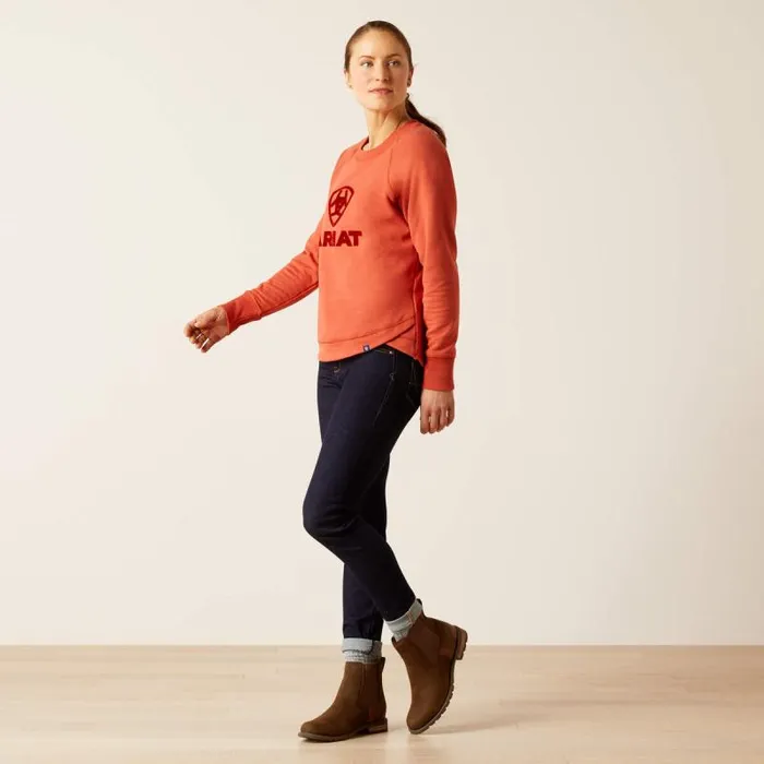 Women Sweatshirts and Hoodies Ariat Benicia Sweatshirt Burnt Brick Women Sweatshirts and Hoodies Ariat Benicia Sweatshirt Burnt Brick
