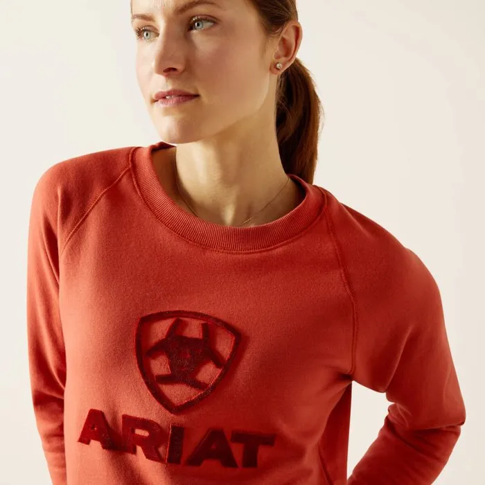 Women Sweatshirts and Hoodies Ariat Benicia Sweatshirt Burnt Brick Women Sweatshirts and Hoodies Ariat Benicia Sweatshirt Burnt Brick
