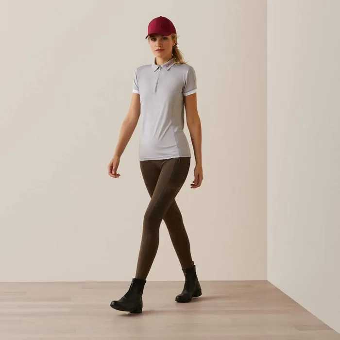 Women TShirts and Tops Ariat Bandera 14 Zip Polo Silver Sconce Women TShirts and Tops Ariat Bandera 14 Zip Polo Silver Sconce