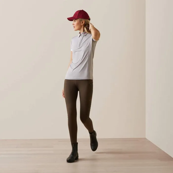 Women TShirts and Tops Ariat Bandera 14 Zip Polo Silver Sconce Women TShirts and Tops Ariat Bandera 14 Zip Polo Silver Sconce