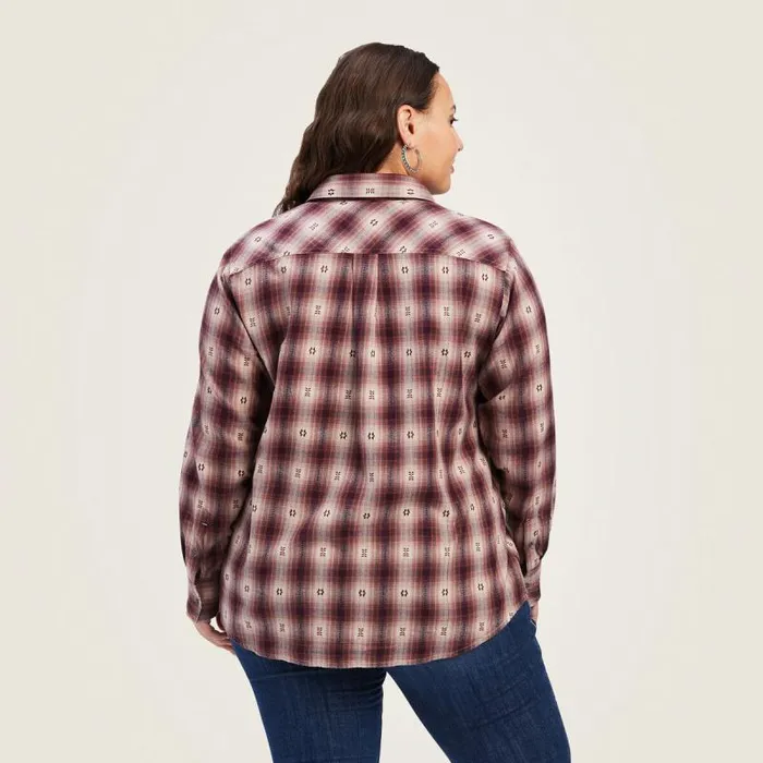 Women TShirts and Tops Ariat Billie Jean Shirt Nostalgia Rose Dobby Plaid