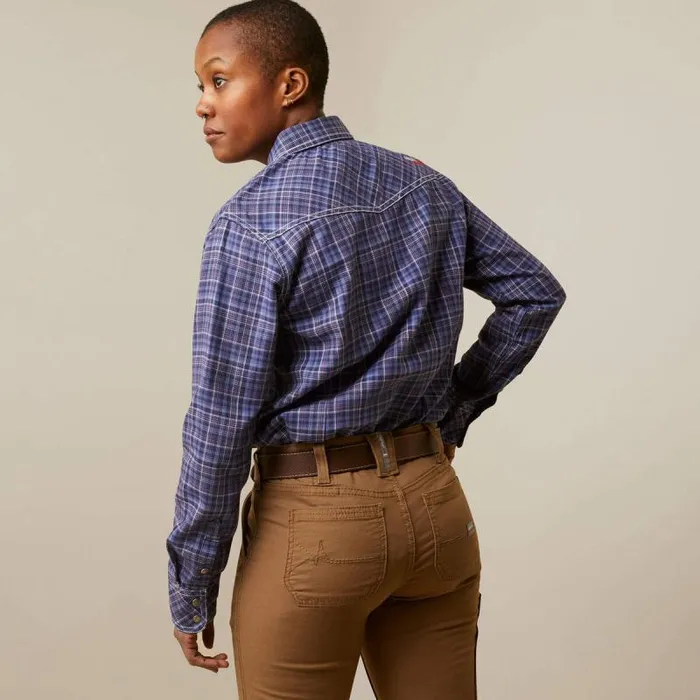 Women TShirts and Tops Ariat FR Tillie Snap Work Shirt Colony Blue Plaid Women TShirts and Tops Ariat FR Tillie Snap Work Shirt Colony Blue Plaid