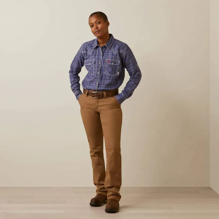 Women TShirts and Tops Ariat FR Tillie Snap Work Shirt Colony Blue Plaid Women TShirts and Tops Ariat FR Tillie Snap Work Shirt Colony Blue Plaid